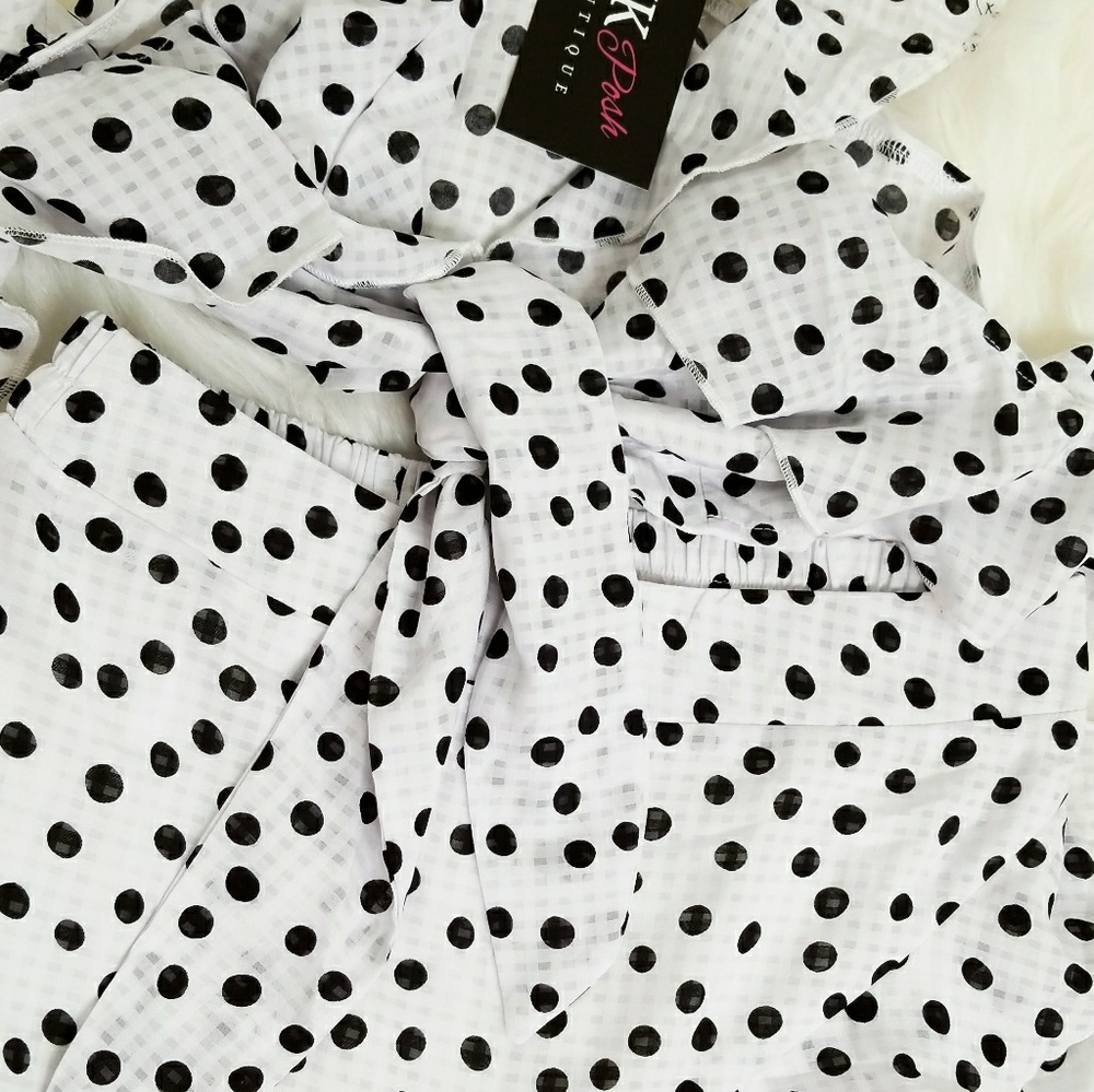 Last Lβ’ Polka Dot Front Tie Two Piece Set - Picture 5 of 5